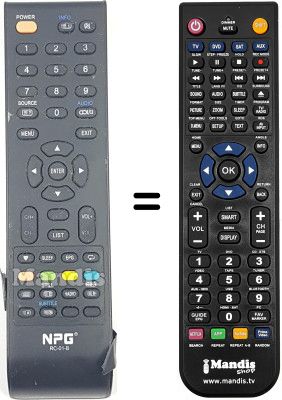 Télécommande équivalente RC-01B