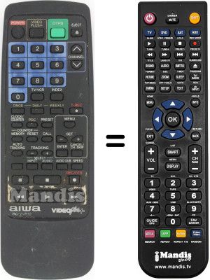 Gleichwertige Fernbedienung RC-7VR12