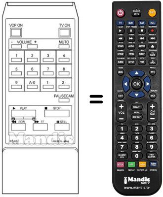 Replacement remote control RC89
