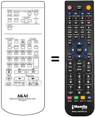 Télécommande équivalente RC-V426A