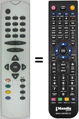 Replacement remote control Techwood CRTS821RF