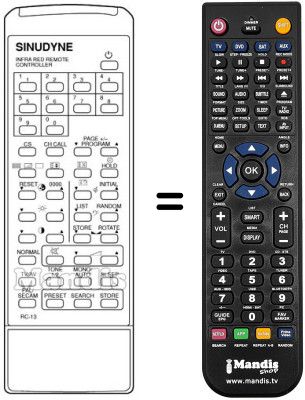 Gleichwertige Fernbedienung RC13