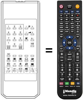 Gleichwertige Fernbedienung RC200 TXT