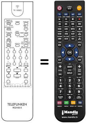 Replacement remote control RC2103X