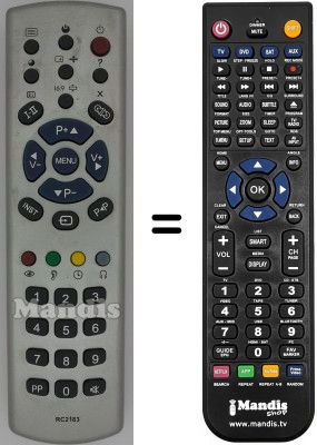 Gleichwertige Fernbedienung RC2183