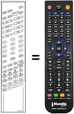 Gleichwertige Fernbedienung RC3010