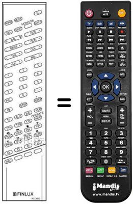 Gleichwertige Fernbedienung RC3010