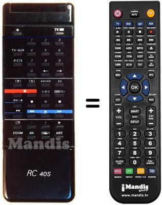 Replacement remote control Philco VRP5025