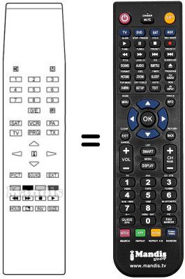 Télécommande équivalente RC504 Télécommande équivalente RC504