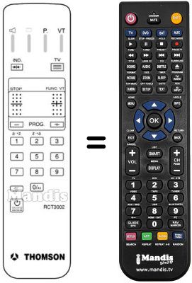 Télécommande équivalente Thomson RP52LX Télécommande équivalente Thomson RP52LX
