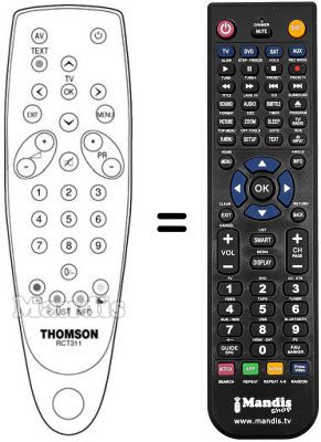 Télécommande équivalente RCT312 Télécommande équivalente RCT312