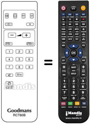 Télécommande équivalente RCT80B