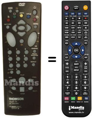Télécommande équivalente RCT842MN Télécommande équivalente RCT842MN