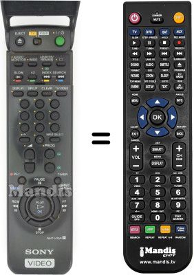 Télécommande équivalente Sony SLV-SF90 Télécommande équivalente Sony SLV-SF90