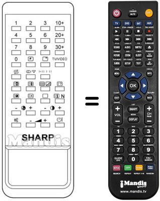 Gleichwertige Fernbedienung RRMCG0498CESA