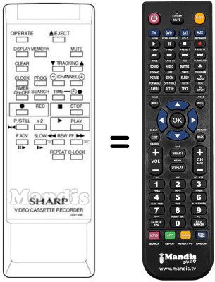 Télécommande équivalente Sharp RRMCG0610GESA