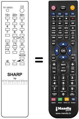 Replacement remote control RRMCG0777PESA