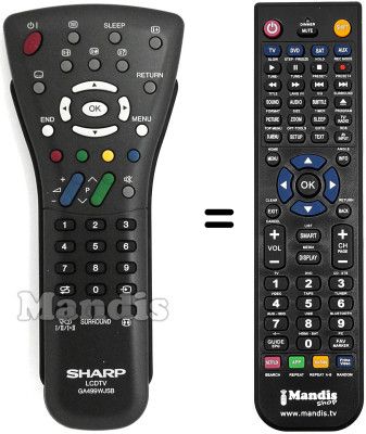Gleichwertige Fernbedienung Sharp LC-37RD1ERU