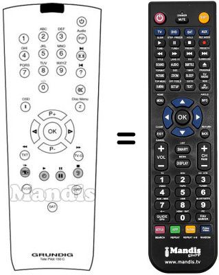Replacement remote control Grundig SEDANCEST72-2104 Replacement remote control Grundig SEDANCEST72-2104