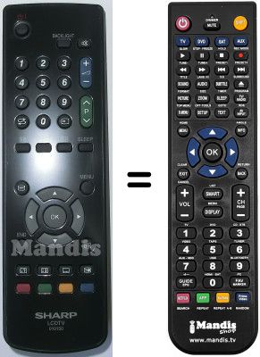 Gleichwertige Fernbedienung Sharp LC-20S5EGY