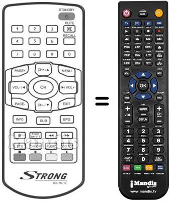 Télécommande équivalente REMCON831