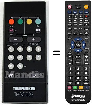 Télécommande équivalente Telefunken FS535NIC Télécommande équivalente Telefunken FS535NIC