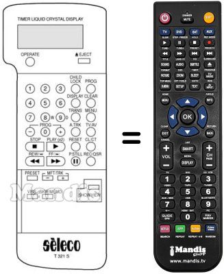 Gleichwertige Fernbedienung REMCON975