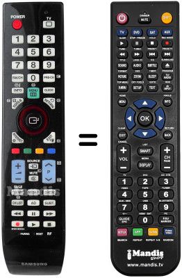 Gleichwertige Fernbedienung Samsung UE40B8090XW/XZG Gleichwertige Fernbedienung Samsung UE40B8090XW/XZG