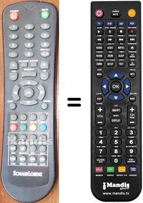 Gleichwertige Fernbedienung Schaub Lorenz LT154-130DBU
