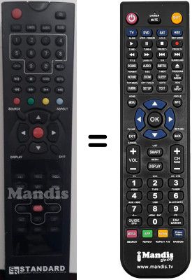 Gleichwertige Fernbedienung Standard SR2106FH