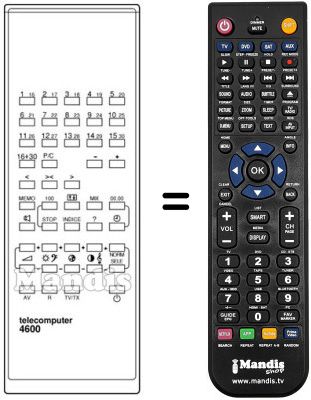 Télécommande équivalente Sinudyne FAUNO1601