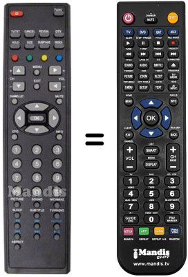 Télécommande équivalente THES TL3251 USB