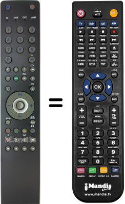 Replacement remote control Grundig VISION326 3931T 2