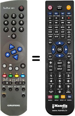 Télécommande équivalente Grundig ST63-651 / 9TOP Télécommande équivalente Grundig ST63-651 / 9TOP