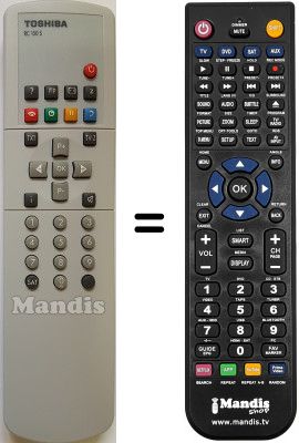 Télécommande équivalente Toshiba 28H14PIP