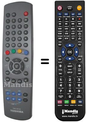Télécommande équivalente Toshiba 23306175