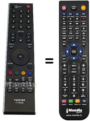 Télécommande équivalente Toshiba 32C3005PG Télécommande équivalente Toshiba 32C3005PG