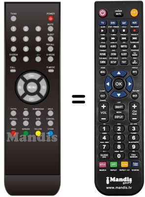 T&eacute;l&eacute;commande &eacute;quivalente United LTW20X81