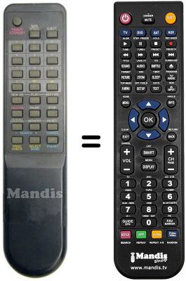 Replacement remote control Amstrad VCR9602