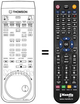 Télécommande équivalente REMCON216 Télécommande équivalente REMCON216