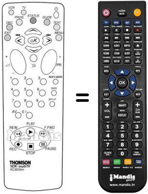 Télécommande équivalente REMCON1054 Télécommande équivalente REMCON1054