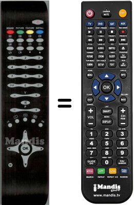 Gleichwertige Fernbedienung Tevion CTV7110AA