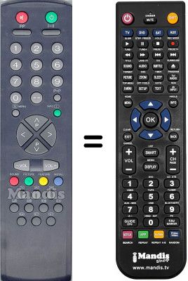 Télécommande équivalente RC2040 Télécommande équivalente RC2040