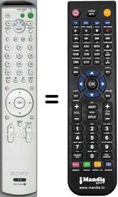 Télécommande équivalente Sony KDLV40A11E Télécommande équivalente Sony KDLV40A11E