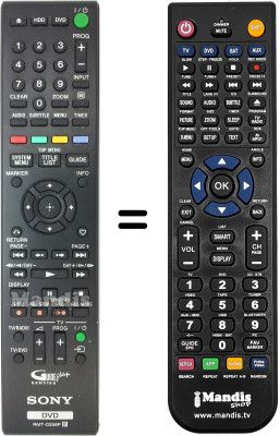 Gleichwertige Fernbedienung Sony RDR-DC105