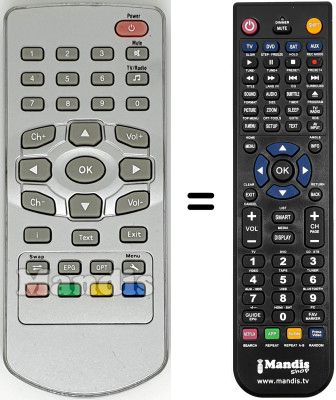 Replacement remote control Bush DFTA1000