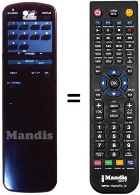 Gleichwertige Fernbedienung Amstrad SRX501