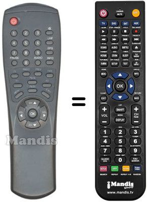 Télécommande équivalente Thorn DSR3000CI Télécommande équivalente Thorn DSR3000CI