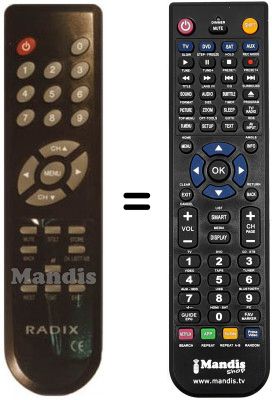 T&eacute;l&eacute;commande &eacute;quivalente Radix DELTA2002