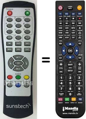 Gleichwertige Fernbedienung Sunstech DTB-P460